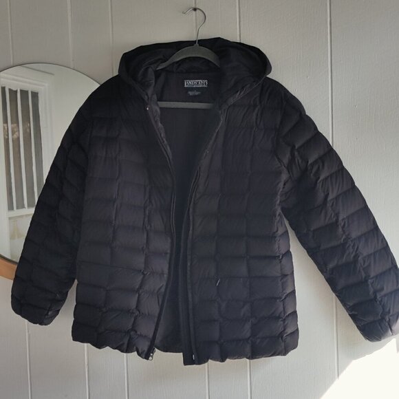 Lands End PufferJacket, Goosedown Fill, Hood, Zippered Pockets, Sz S 6-8 regular - Picture 1 of 9